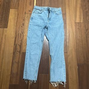top shop straight leg light wash jeans size 26